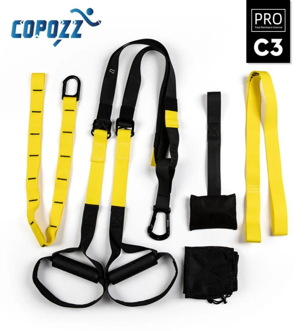 Copozz Resistance Bands Hanging Belt Equipment Sport Gym Workout Fitness Suspension Prapp Rop Rems Y2005068596611