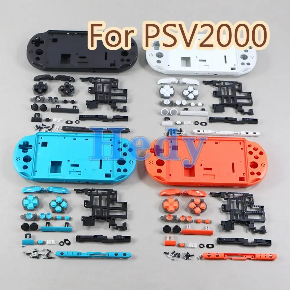 Accessoires 1Set pour le contrôleur de jeu PSV 2000 Étui shell de logement complet pour Sony PSVITA 2000 Shell Shell Couverture de boutons de couverture