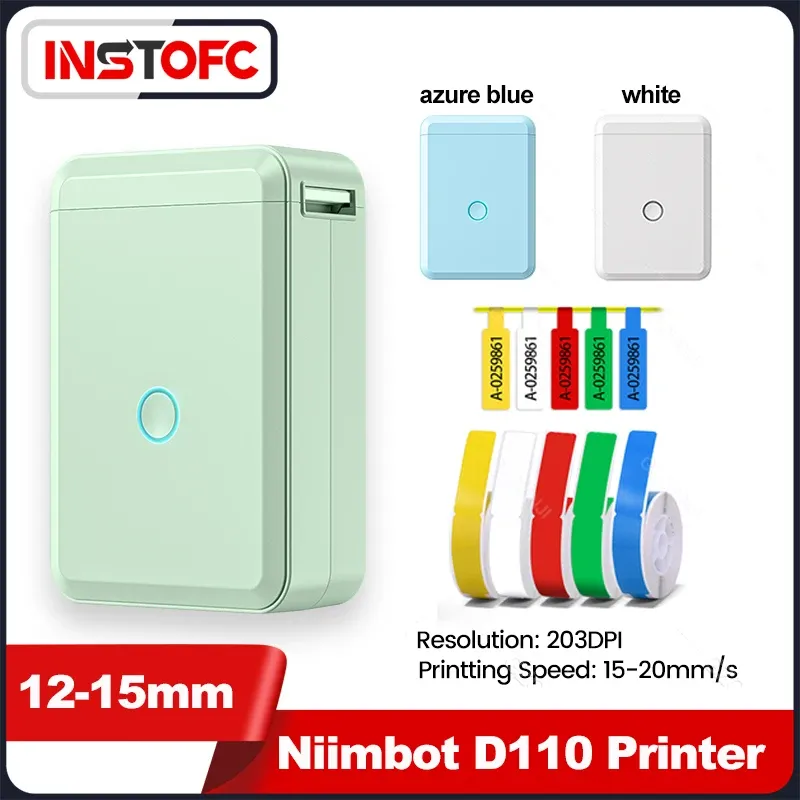 Imprimantes Niimbot D110 Label Imprimante Bluetooth Mini Pocket Smartphone Maker Machine Maker avec bande pour le bureau à domicile Impression de câble Nouveau