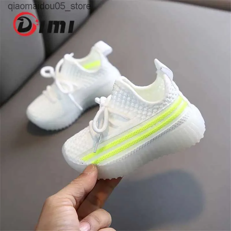 Sneakers Dimi 2023 Spring Childrens Buty chłopców i dziewcząt buty sportowe Modna oddychanie Baby Buty miękkie Sole Anti Slip Casual Childrens Buty sportowe Q240413