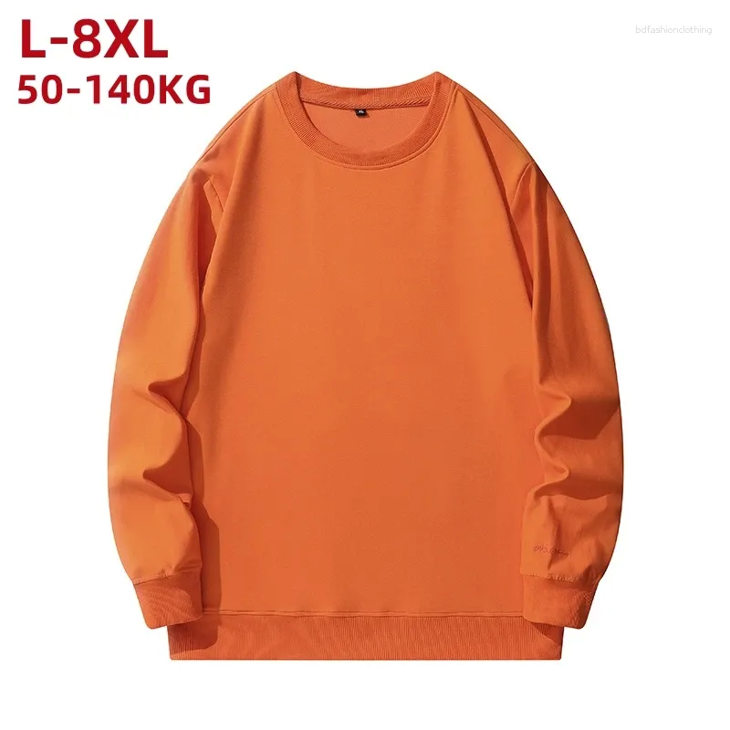 Con cappuccio maschile da uomo felpe da uomo oversize 6xl 7xl 8xl più piccoli pullover o-collo integrale primaverili di stile sportivo autunno streetwear