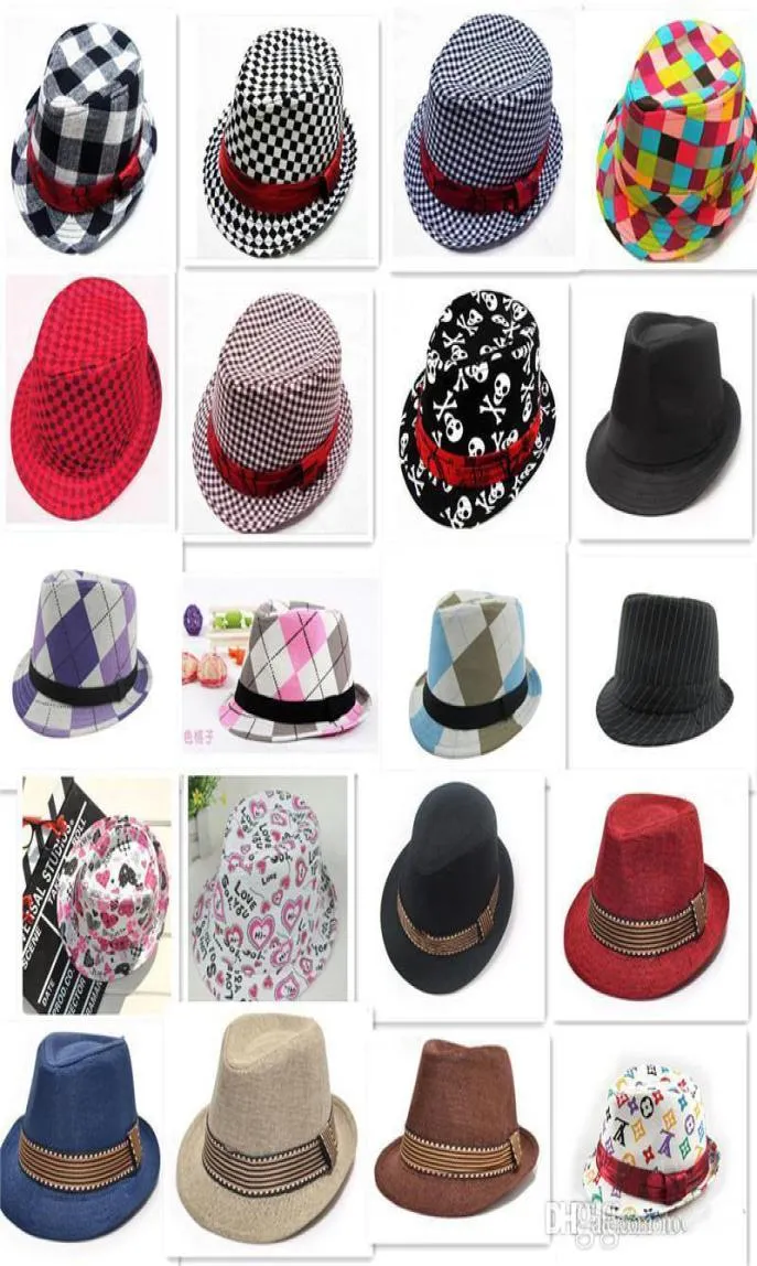 21 disegni Fashion unisex casual fedora trilby hat baby kids children039 berbase accessori hat dandys jazz cap8138560