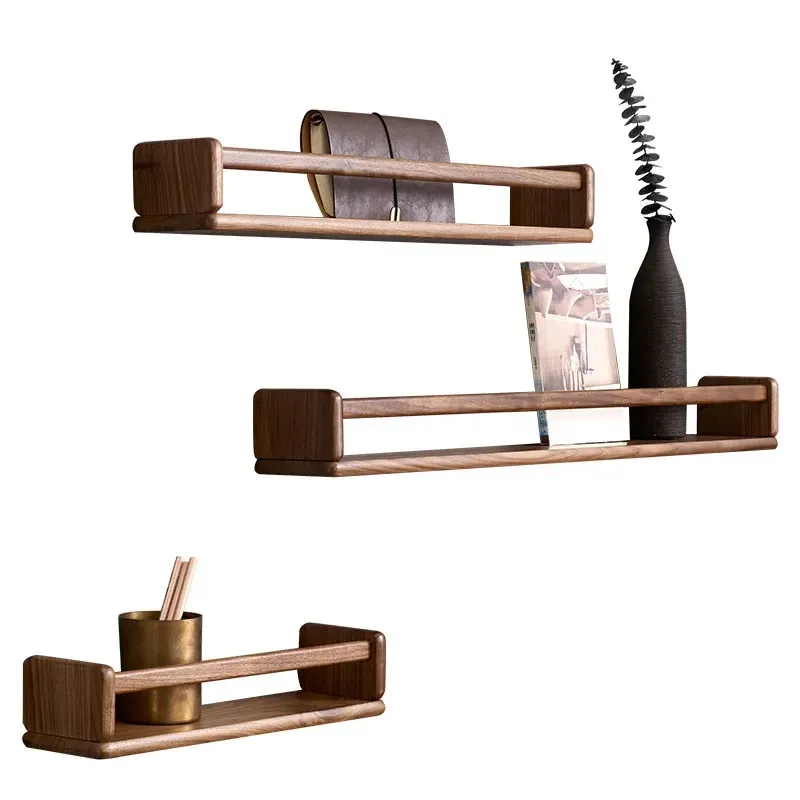 Walnut Network Rack Spice Rack Wall Shelf Walnut Kitchen Organizer Network Pop Wall Hanging ...