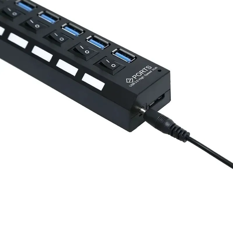 2024 USB 3.0 Hub 2.0 Hub Multi USB Splitter 4/7 Expander Многочисленное USB 3 HAB ADAPTER USB3.0 Hub с коммутатором для ПК для USB 3.0