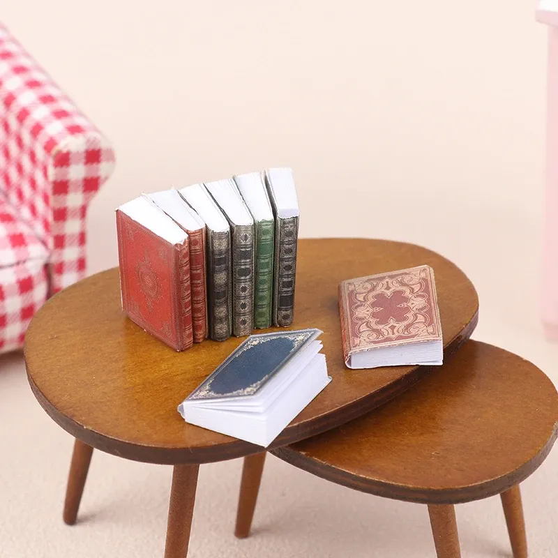 Set Libreria In Miniatura Scala 1:12 Per Casa Delle Bambole - 26 Libri Con Pagine Apribili + Scaffale In Legno - Regalo Creativo
