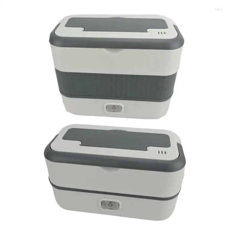 Dinware elektrische lunchbox roestvrijstalen maaltijdverwarmingsdozen met strakke afdichtingscontainers voor volwassenen voor rijsteieren schalen
