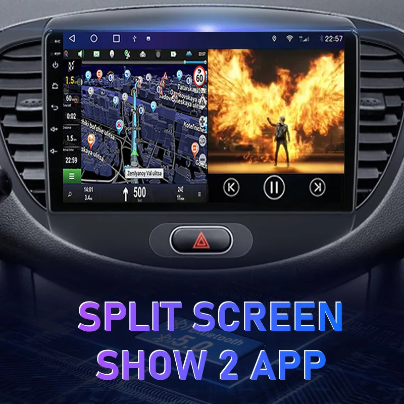 android navigatie autoradio Hyundai i10 2008-2013