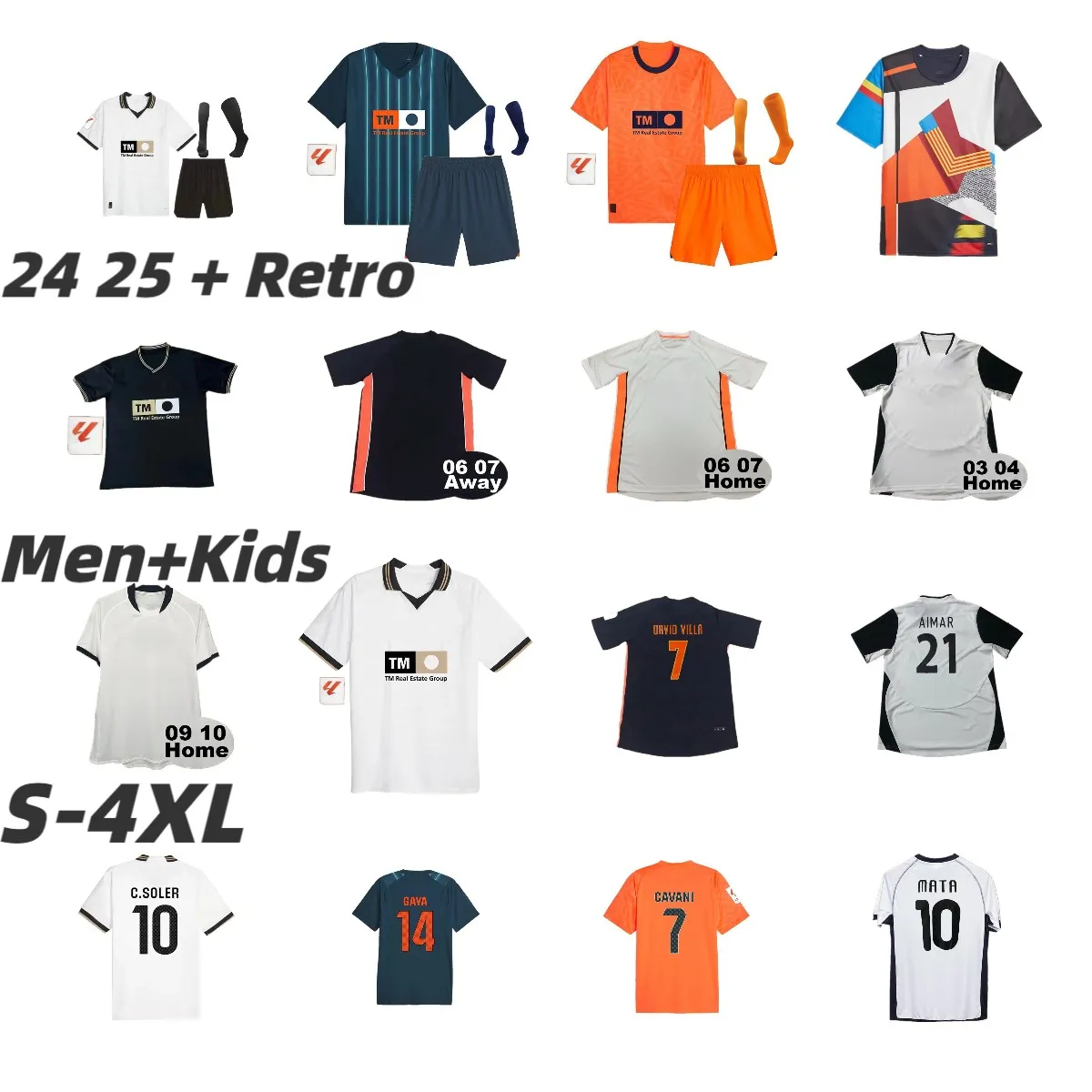 2023 2024 Valenciias Cavani Soccer Jerseys Guedes Gameiro Florenzi Away Away 3rd David Villa 06 07 10 11 Pepelu Andre Rodrigo Gaya M.Gomez Men Cofrendo camisas de futebol infantil 16-4xl