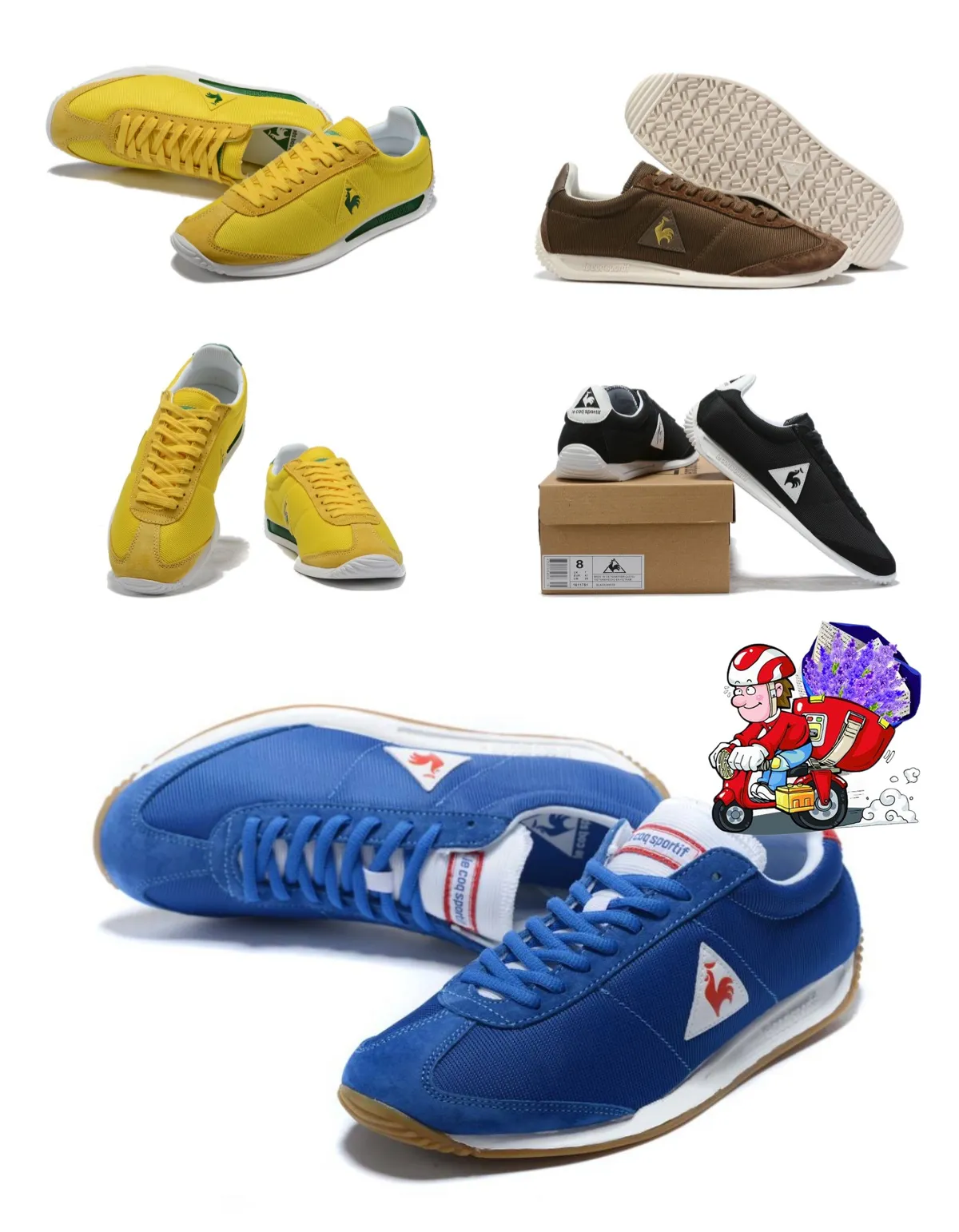 Chaussures de designer le coq baskets chaussures de course femme hommes soft jogging taille noire bleu jaune livraison gratuite