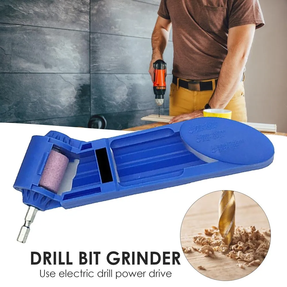 Portable Drill Bit Sharpener - Hand-Powered Sharpener Tool for Fast ...