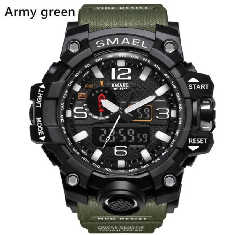 New smael relogio men039s sports watches LED chronograph wristwatch military watch digital watch good gift for men boy d1213140