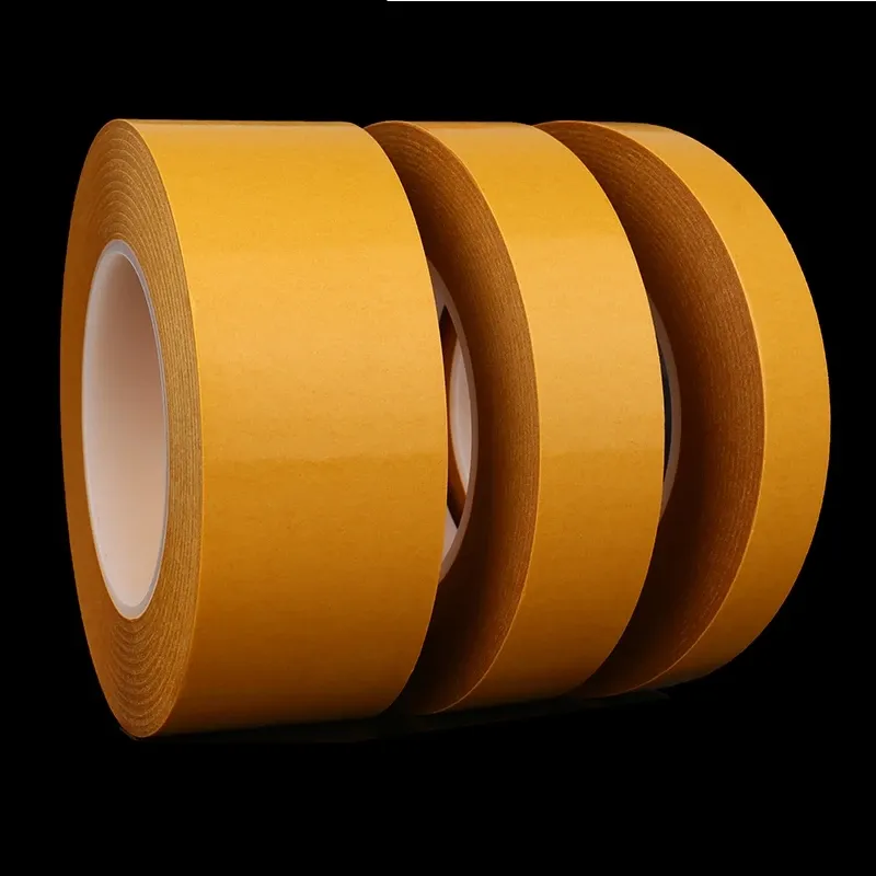 Tejp 18mm50mm dubbelsidig band Pet Acrylic Adhesive Tape Inget spår Klar klistermärke Stark transparent förpackningspapper Hantverk Handgjort kort 2016