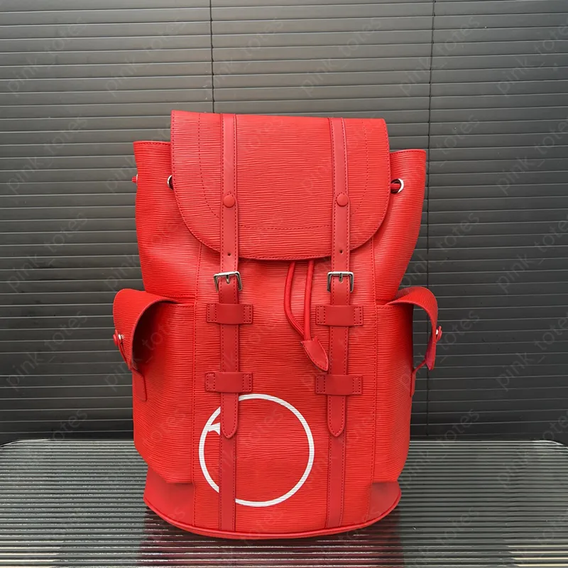 Save Big on Bulk Mens Designer Leather Backpack Designer Backpacks Men:  Premium Leather Knapsack, Large Capacity Hiking Bag, Versatile Red Pack For 