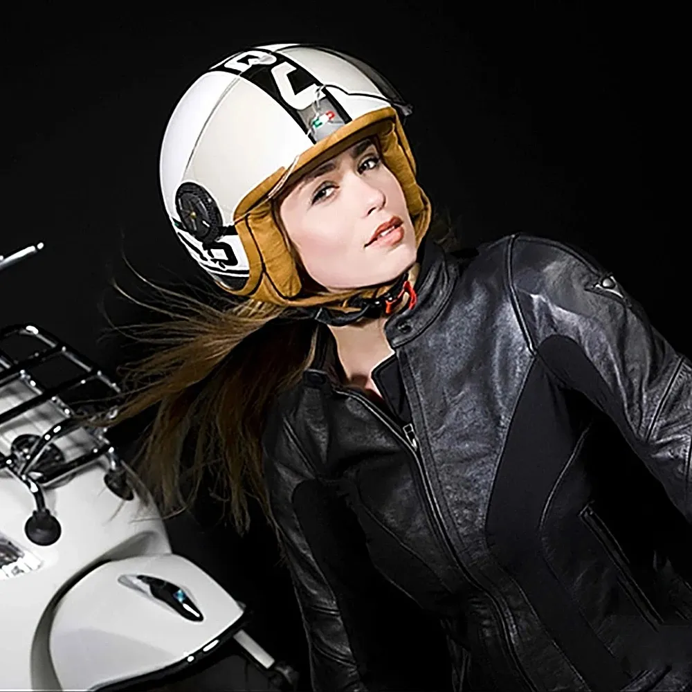 Motorcycle Helmet Chopper 3/4 Open Face Vintage Moto Casque Casco - View #12