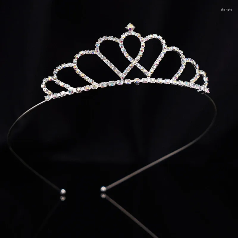 Hårtillbehör 1PC Silver-Tone Alloy Rhinestone Crown Accessory for Wedding/Bride