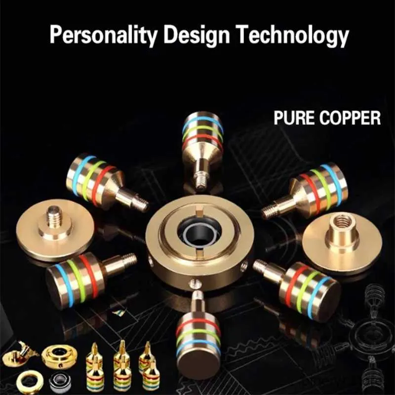Decompression Toy Metal Rainbow Spinner Copper Bearing Spinner