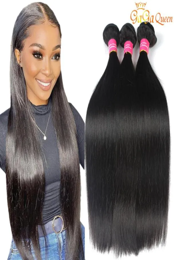 Indian Virgin Hair Straight Whole Indian Brasilian Straight Hair Weave Bunds obearbetade Indian Straight Virgin Human Hair E2611771