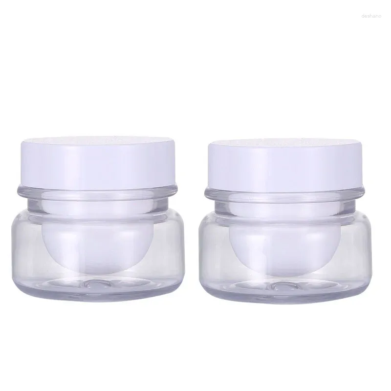 Storage Bottles 30G Empty Clear Beauty Refillable Bottle PET Double Layers Plastic Cream PP Inner Tank Skincare Jars 30pcs