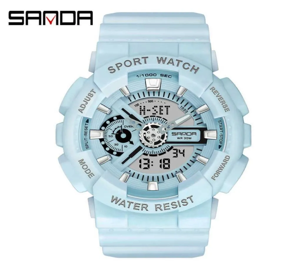 SANDA G MILITAIRE SHOCK MENSCHAKEN WAARDEN Sport Watch LED Digitale waterdichte casual Fashion Quartz Watch Male Clock Relogios Masculino G14432848