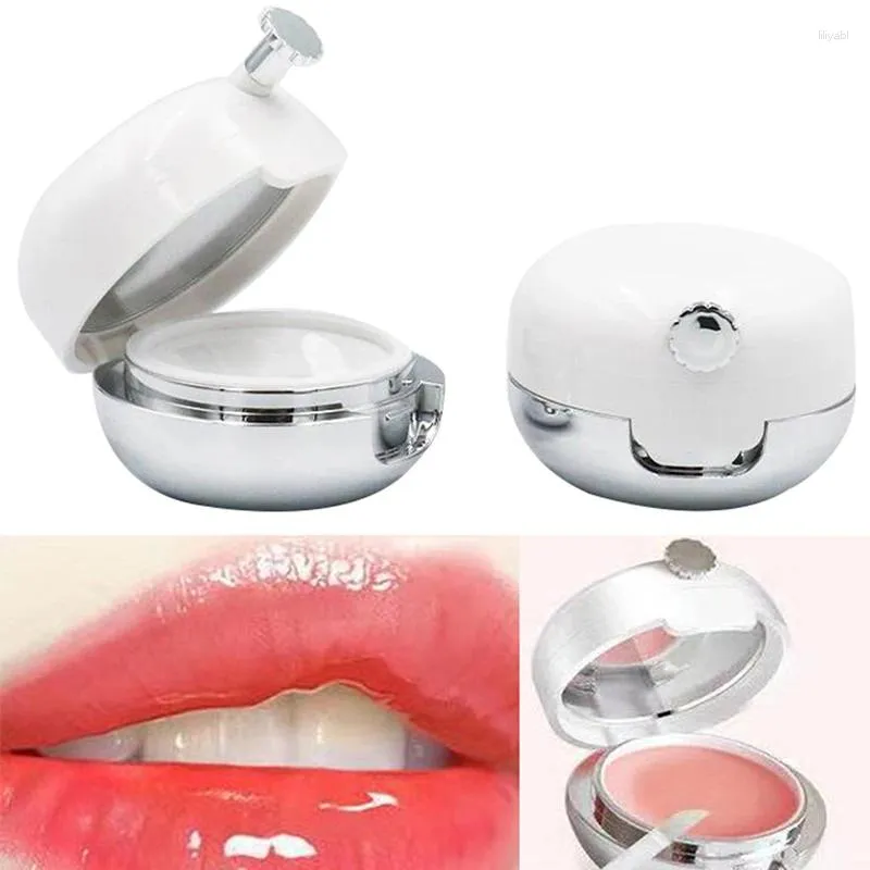 Bouteilles de rangement Blanc White Plastic Relustick Container Base avec miroir de brosse à lèvres ronde vide mignon cosmétique pour le masque anti-cernes