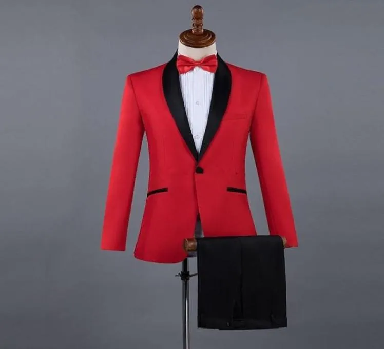 Novo xale barato e fino lapela laproomsmen um botão noivo Tuxedos mass ternos de casamento Man Blazer JacketStie1724547