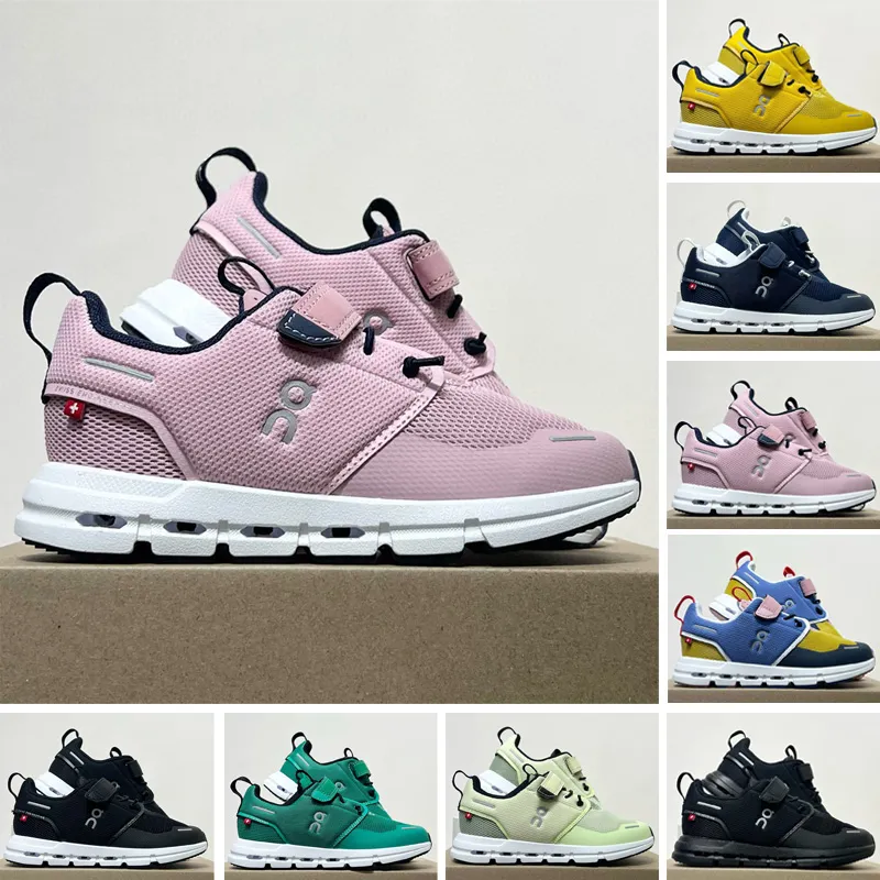 20211 on Cloud Kids Shoes 스포츠 야외 운동 능력 UNC Black Children White Boys 여자 캐주얼 패션 운동화 아이 워킹 유아 운동화 22-35