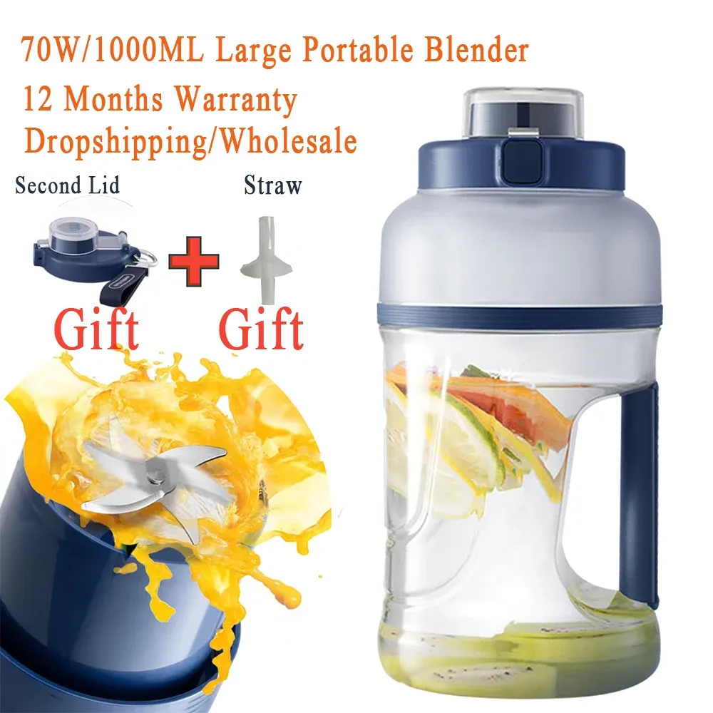 Sokowirówki 2 w 1 sokowirówka morphy Richards Portable Blender Butelka 1L pomarańczowe miksery sokuryczne Ekstraktory owocowe towarzyszące mikserom sokowirów