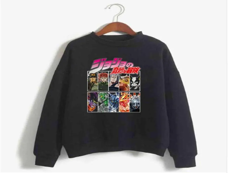 2020 JOJO ANIME MANGA SWEAT SHIRT ROLLEKTILL CARTOON Trevlig Loose Hoodie Men Cotton Sweatshirt Y11219221243