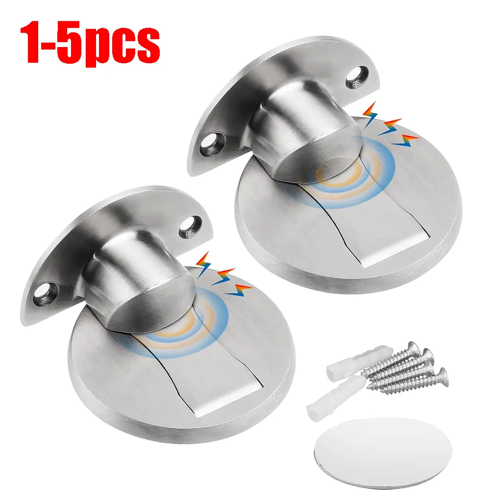 Stainless Steel Magnet Door Stops - Magnetic Door Stopper and Holder