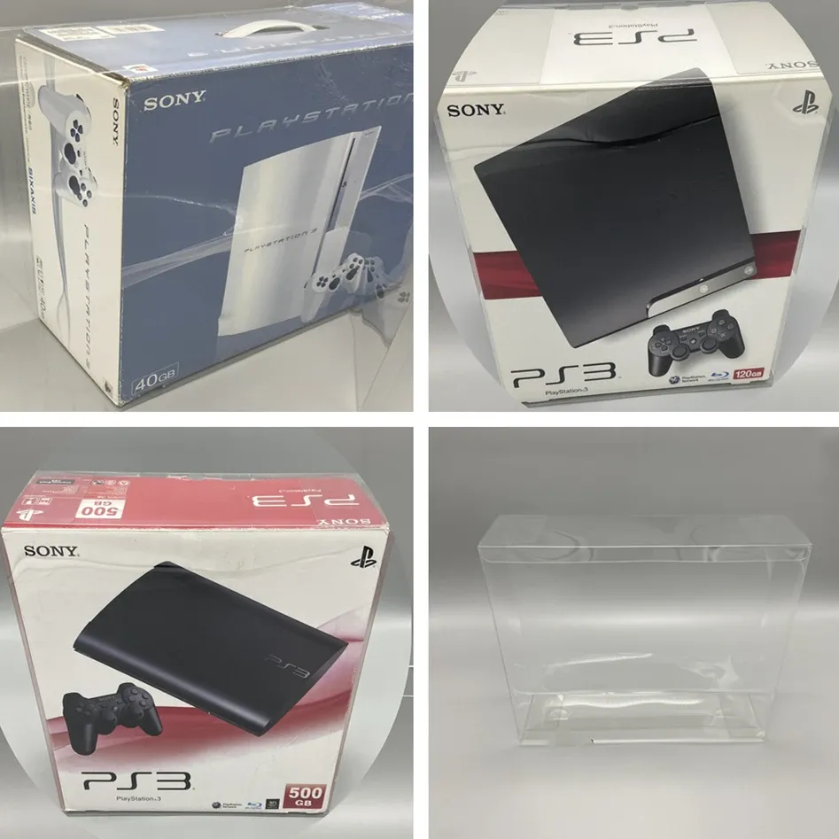 Przypadki przezroczysty obrońca pudełka dla PS3 2000/4200 Zbieranie pudełek dla Sony PlayStation 3 PS3 Host Game Shell Clear Display Case