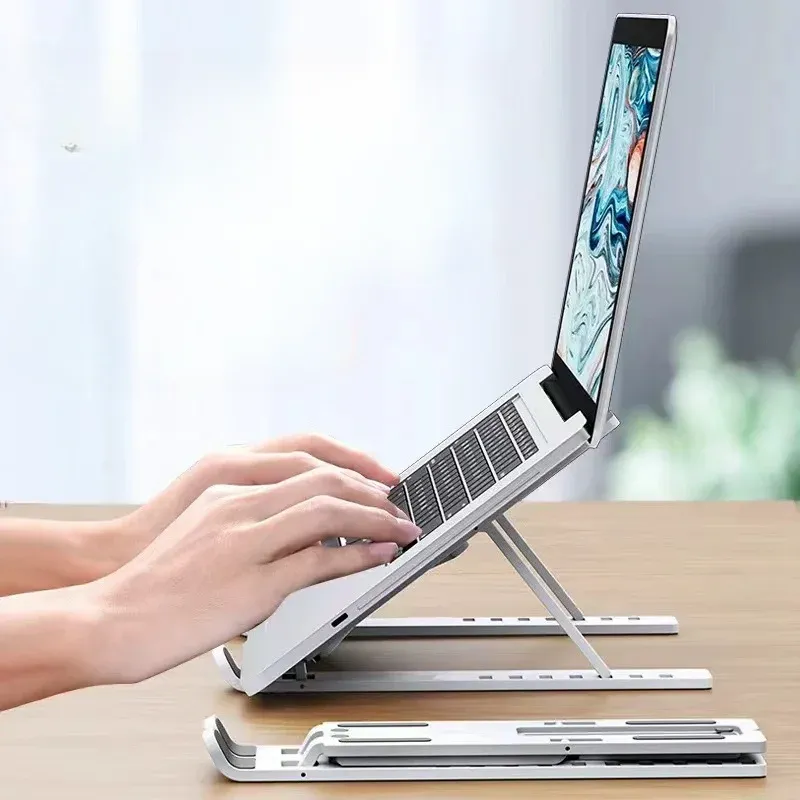 حامل الكمبيوتر المحمول لـ MacBook Pro Air Notebook قابلة للطي القوس المحمول حامل الكمبيوتر المحمول لدفتر المحمول