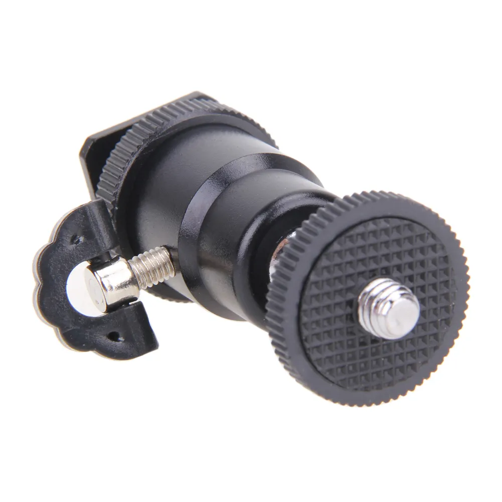 Aluminum Rotary Mount Stand 1/4 Hot Shoe Adapter Metal Flash Tripod ...