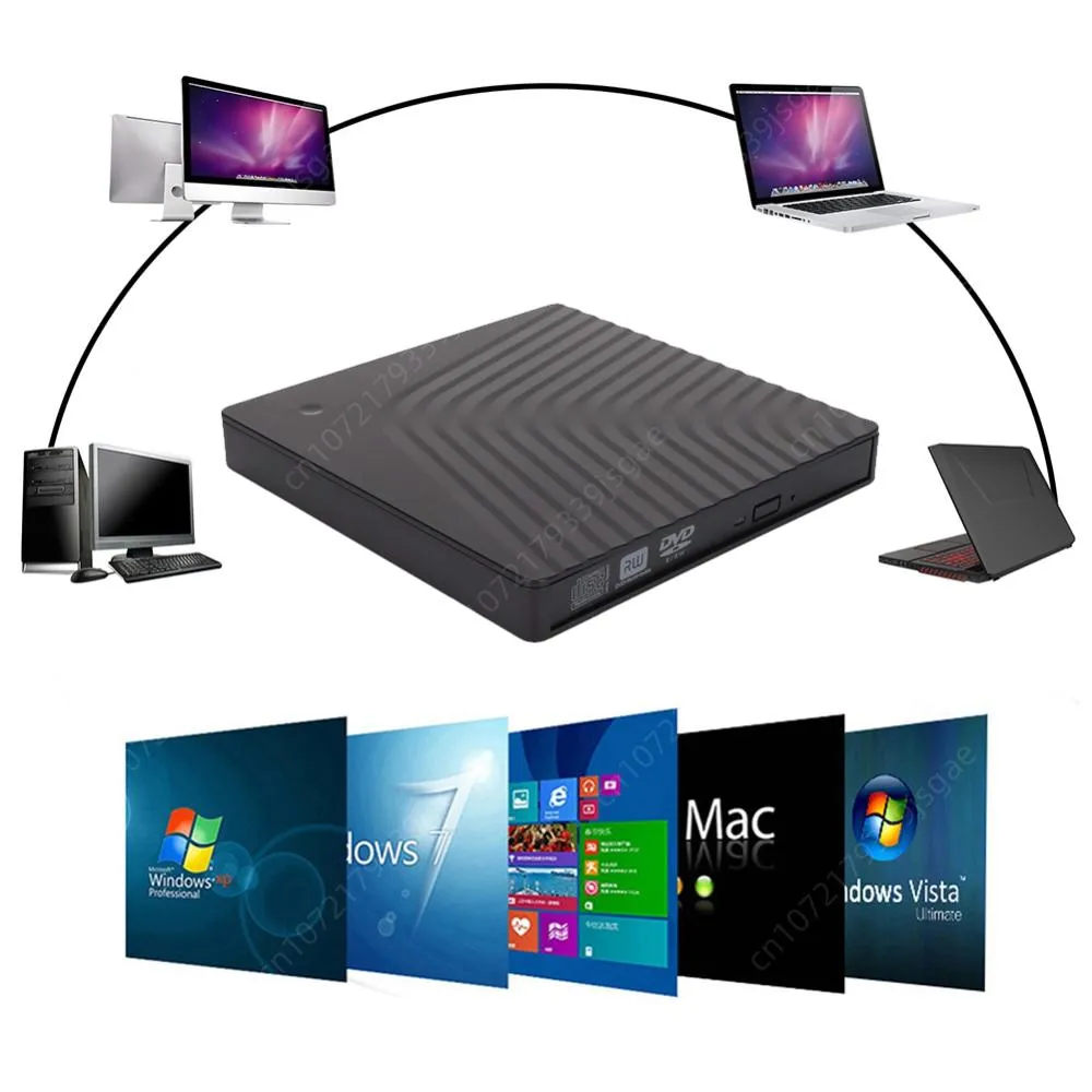 External Dual Interface USB3.0 TypeC DVD/CD Drive Enclosure for Laptop ...