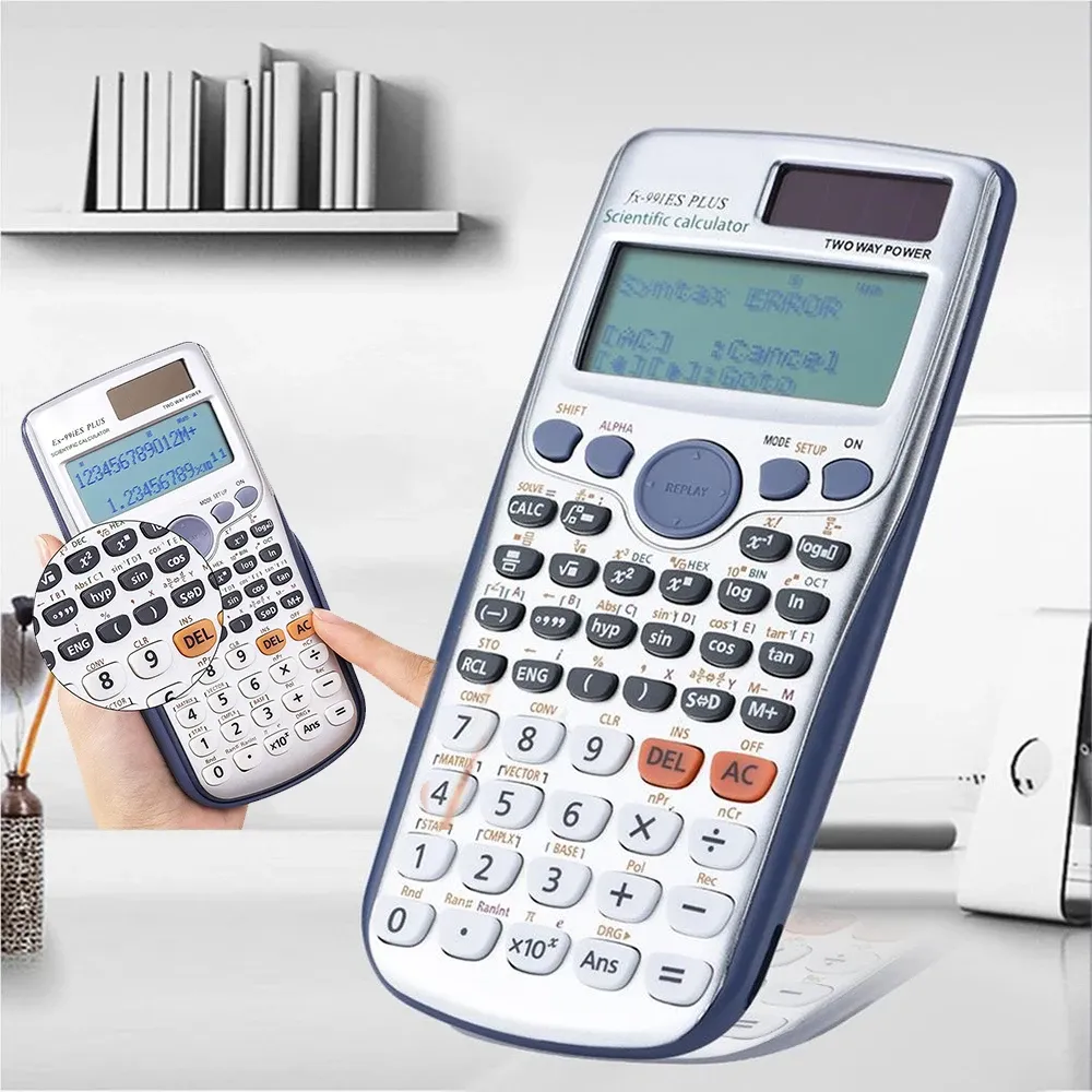 Calculators Original Scientific Calculator 417 Funktioner Engineering för college och företagskontorsbatteri