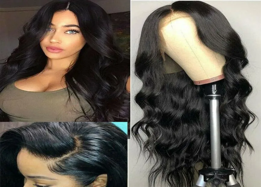 10A Body Wave Human Hair Wigs Pre Plucked Lace Frontal Wigs with Baby Hair4064358