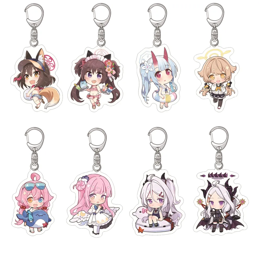 6CM Anime Blue Archive Acrylic Keychain with Kuromi Serika Izayoi