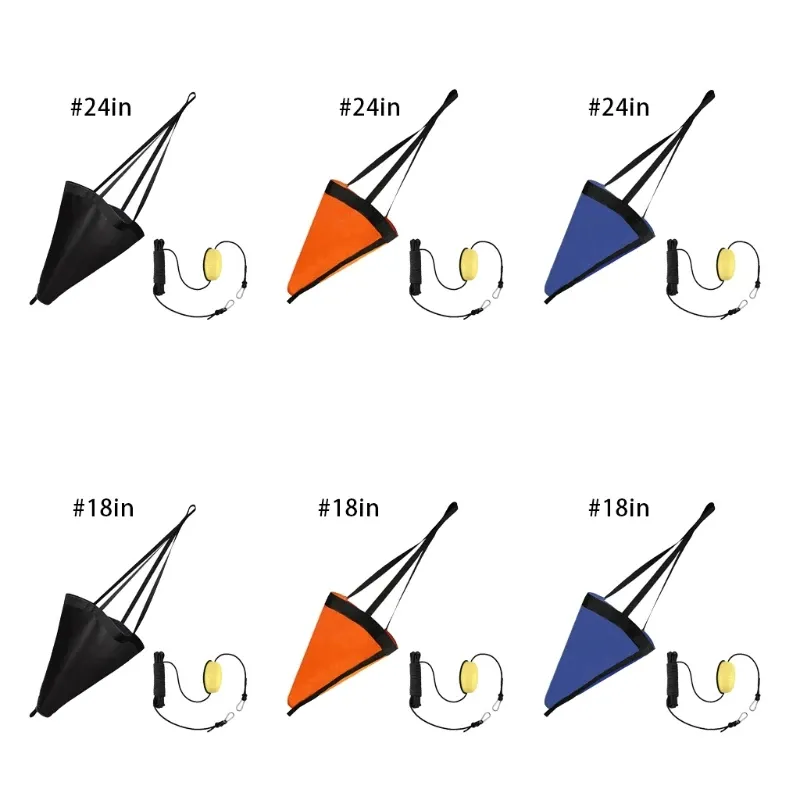 보트 바다 앵커 드로그 드리프트 양말 카약 견인 로프 라인 해양 보트 부표 볼 플로트 가죽 끈 바다 브레이크 시스템