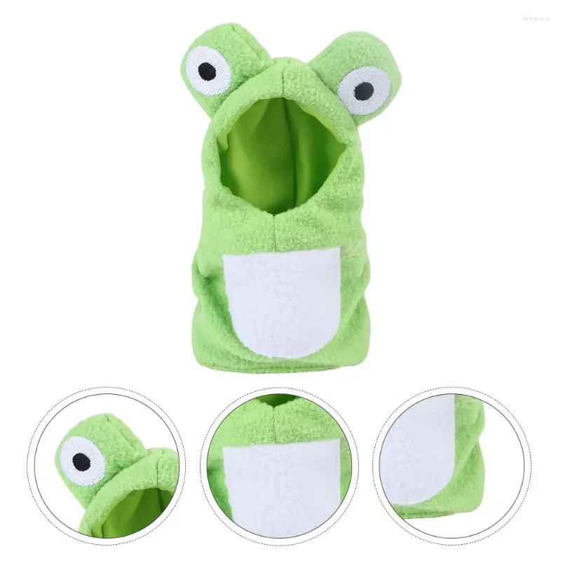 Vêtements pour chiens drôles de animaux de compagnie Birds Crossing Dressing mignon costume grenouille style halloween manteau d'hiver en surface polaire molle