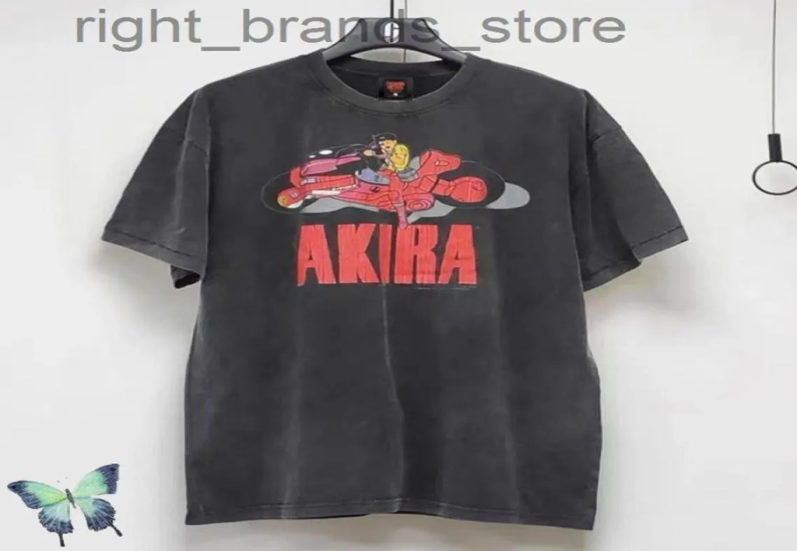 Vintage Moto gewassen verontrust Do oude schade Akira T -shirt W2208118243423