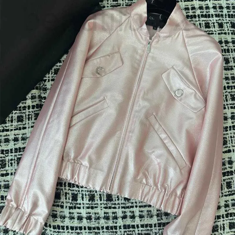 Women's Jackets designer 2024 Early Spring New Nanyou Cha Fashionable, Casual, Sweet and Cool Bottom, Sleeve Elastic Design, Pink Jacket Coat WAU3