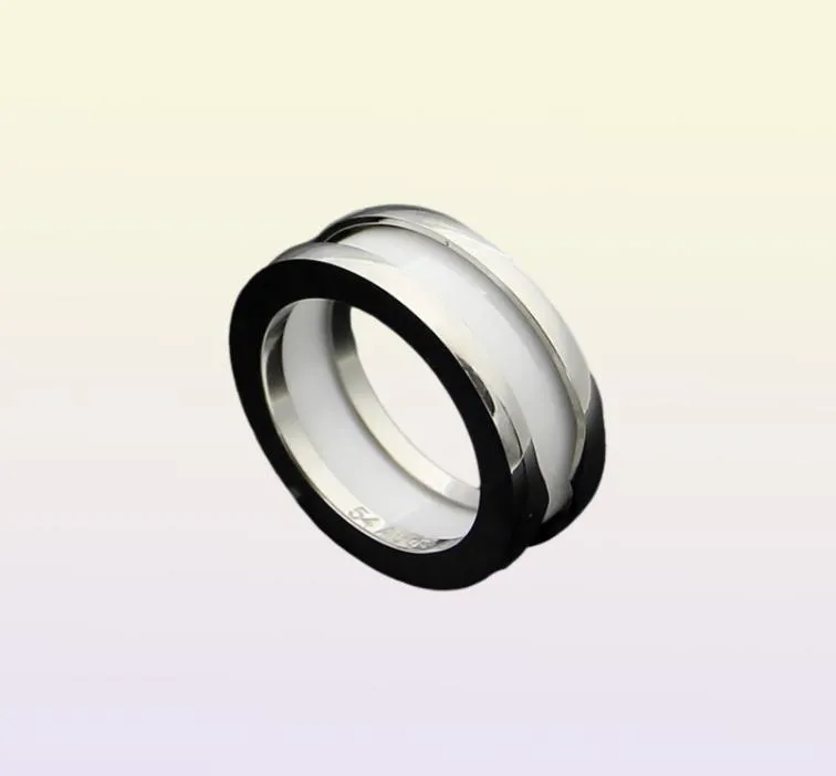 Högkvalitativ vita keramiska ringar Nya lyxmodemärke Titanium Steel Women Charm Love Par Ring Jewelry Whole8127250