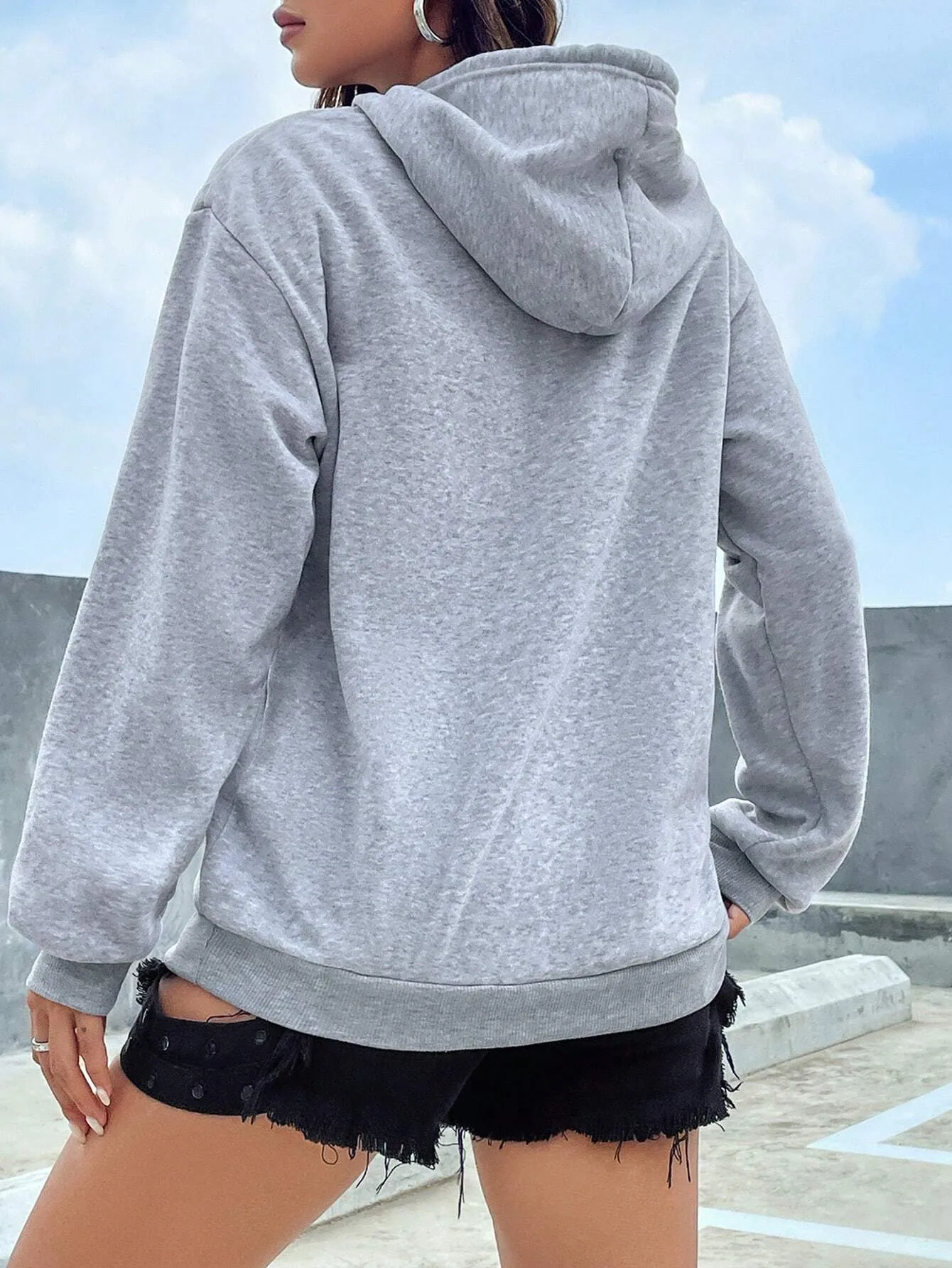 Sweat à Capuche Unisex Imprimé Singer Damiano - Coupe Oversize Décontractée - Manches Longues - Pour Hommes Et Femmes