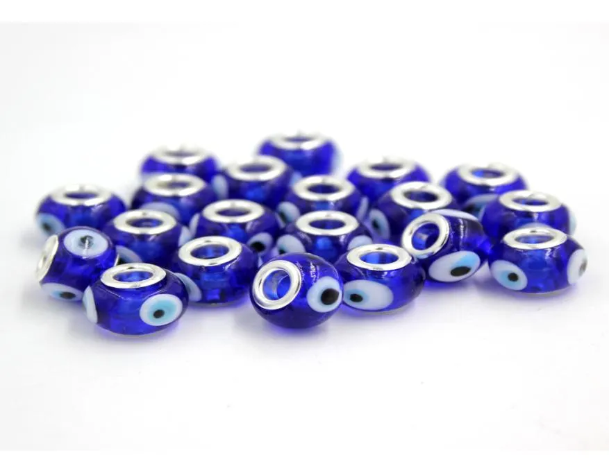 DIY Loosa Beads 20pcs Silver Threaded Screw DIY Lampwork Eyes Beads Fit European PDR Charms Bracelet Necklace4628450