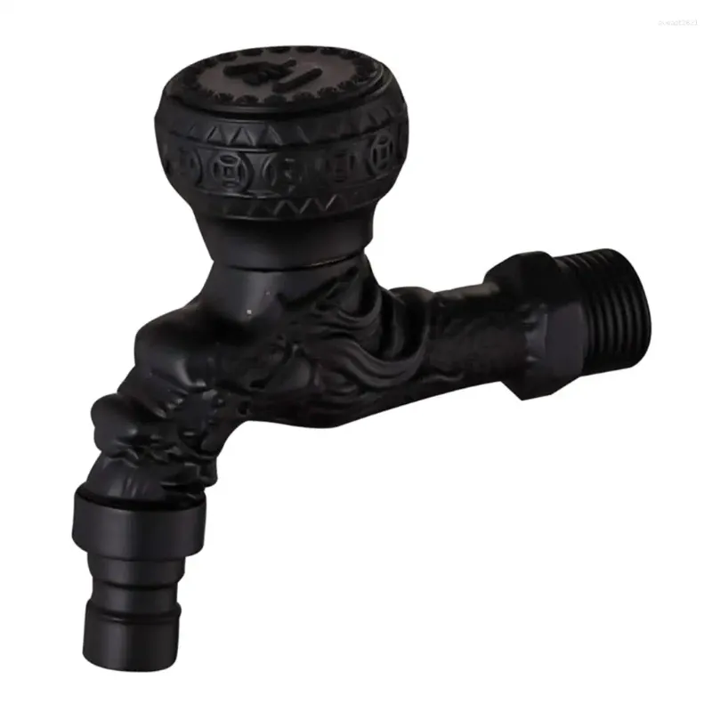 Bathroom Sink Faucets Vintage Black Dragon Carved Water Faucet Brass Tap For Kitchen Basin Bathtub