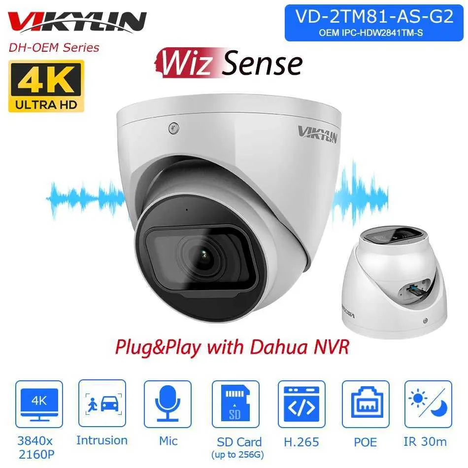 thumbnail image 2 of Dahua IPC-HDW2841TM-S 8MP Starlight PoE IP Camera With Mic, WizSense, WDR, SMD 2 of 6