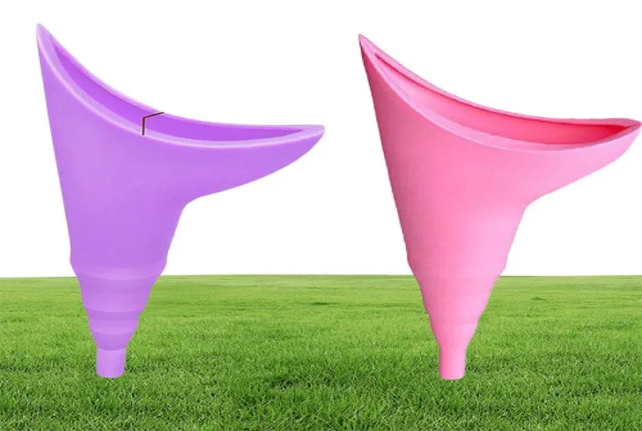 Kvinnlig urineringsanordning Toalettförsörjning Återanvändbar urinal silikon gör det möjligt för kvinnor att kissa upp den perfekta följeslagaren för camping8655066