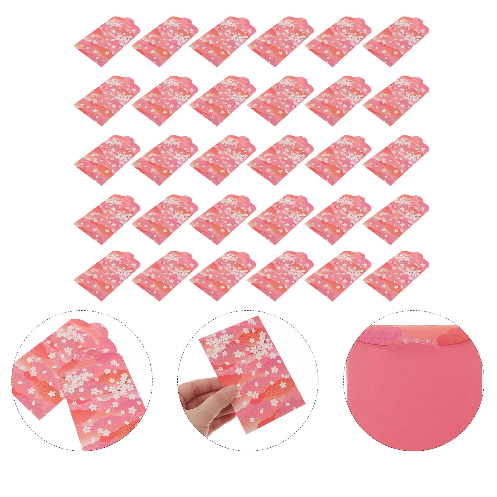 Small Red Paper Envelope Purses Japanese Style for Money Gift and ...