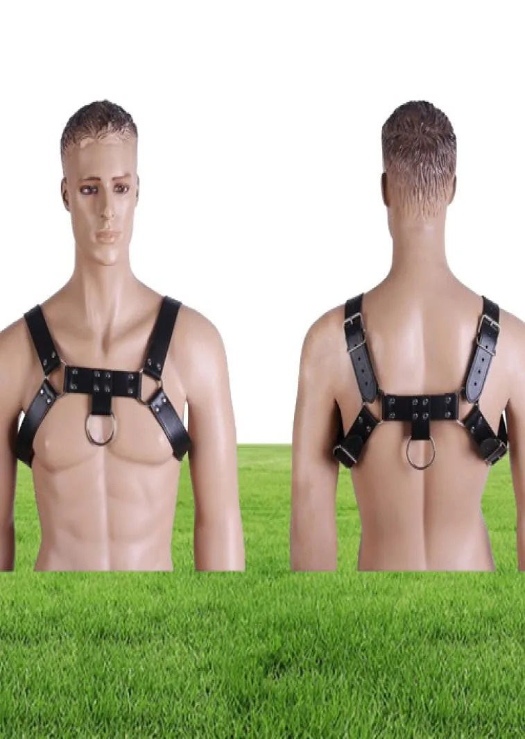 Novos homens sexy homens cinturões de couro fino Bondage Cage escultura de moda punk arnês tiras de cintura Suspenders Acessórios de cinto 5155387