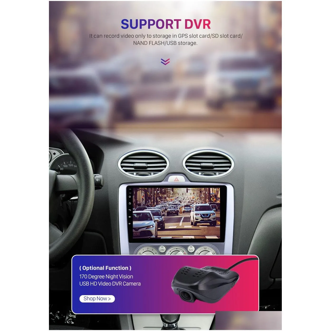 CAR DVD DVD Player 9 Android Car Radio 2Din GPS Mtimedia för Ford Focus Exi MT 2 3 MK2 2004-2011 Drop Delivery Automobiles Motorcyklar DHXG5