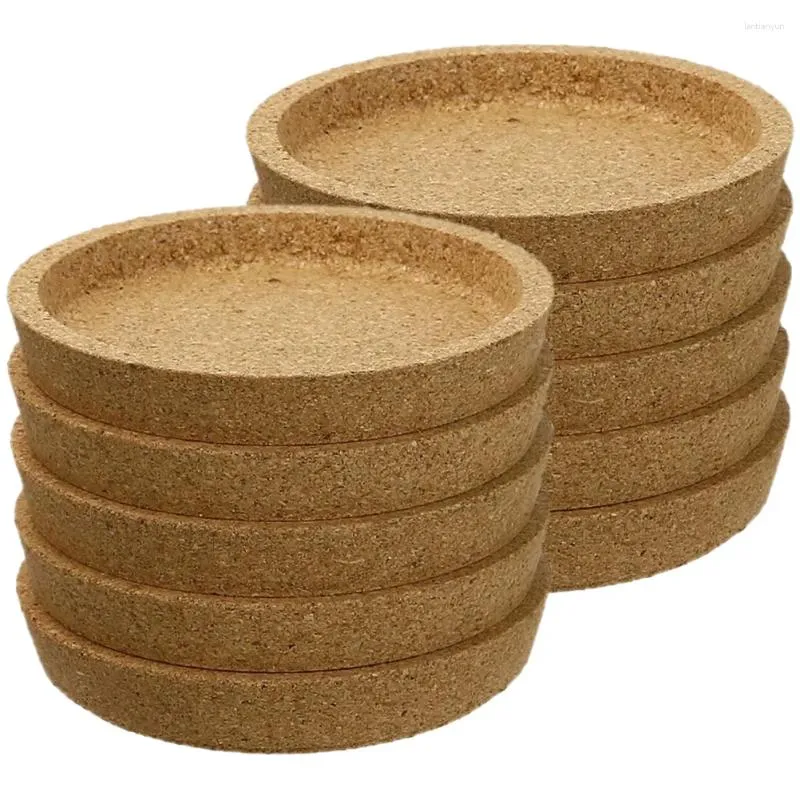 Travesseiro 10pcs redondo rolhas bebidas de café xícaras de chá decorativas para mesa de bebidas